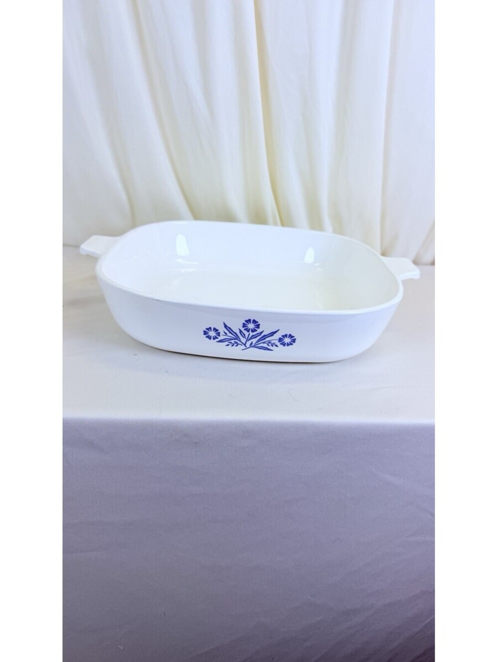 Vintage Corning Ware Casserole Dish #10 Blue Cornflower No Lid 9.5x9.5x2